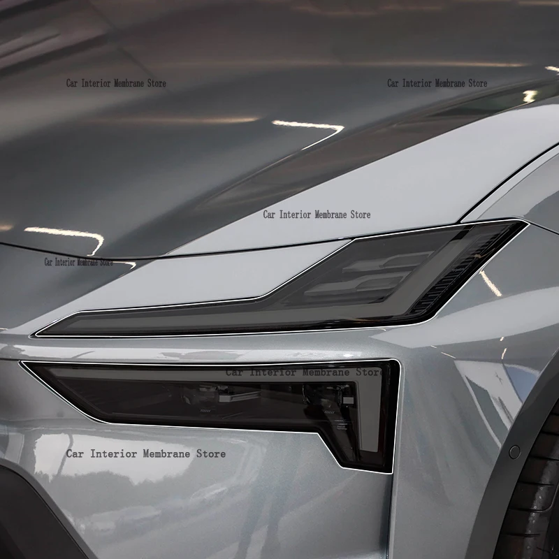 For Polestar 4 2023-2024 TPU smoked black light film modification accessories, car light protection film