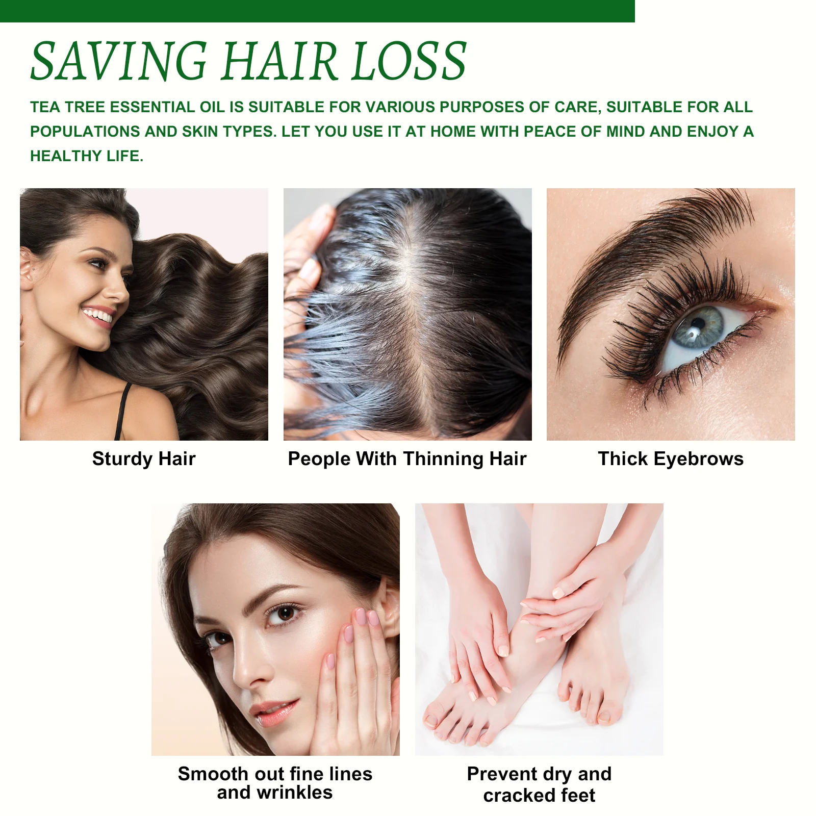 LUNOON Tea Tree Essential Oil 30ml for Hair Growth, Scalp Nourishment & Dry Skin Care Multi-Use Natural Tea Tree Oil