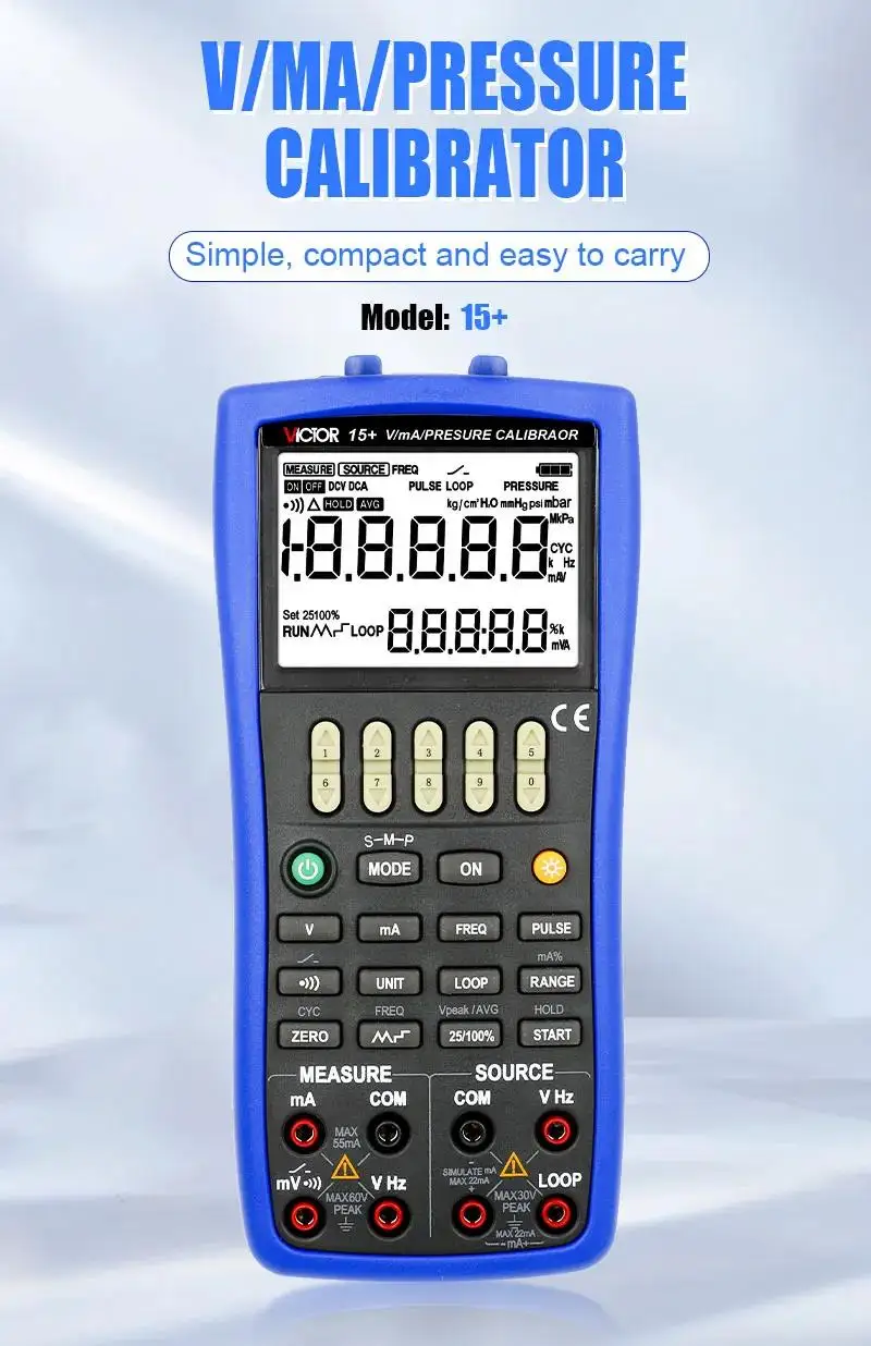 Victor-décent brateur de pression en boucle de processus, testeur d'origine, émetteur analogique Ohm, sortie de pressostat, alimentation, 15 + V, mA, 24V