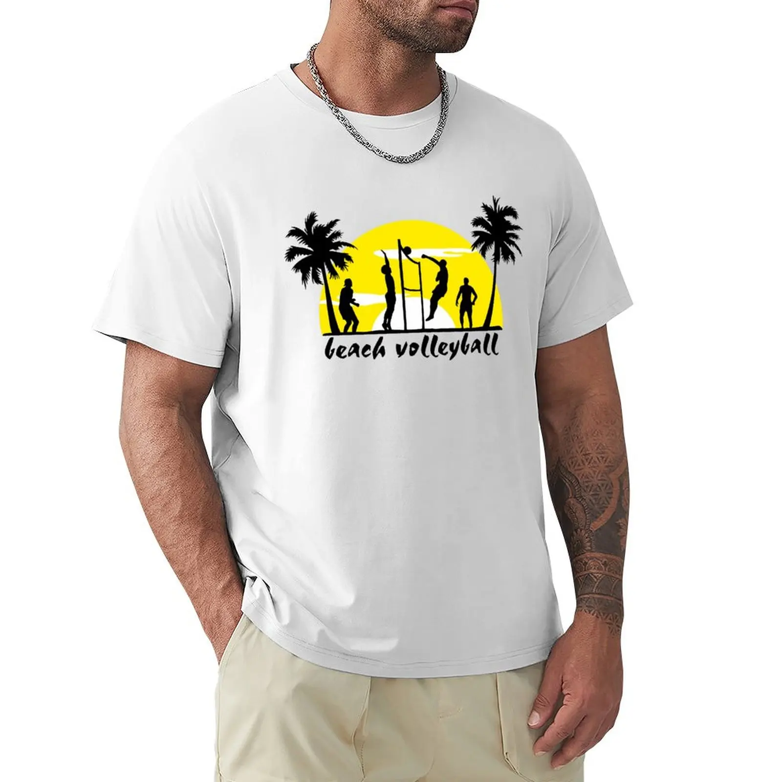 Beach volleyball T-Shirt quick-drying blacks mens t shirt graphic