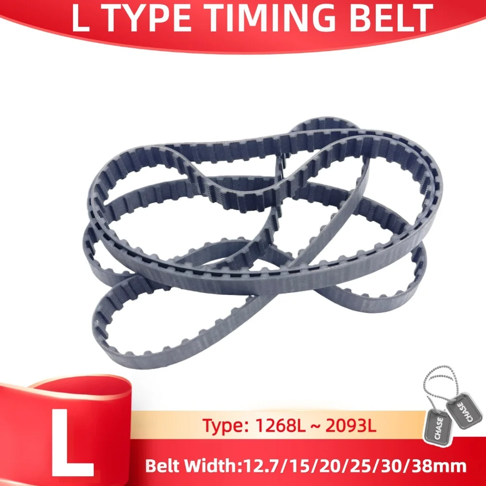 

Model L Rubber Timing Belt Synchronous Belt Tooth Pitch 9.525mm Widths 12.7mm 15mm 20mm 25mm 30mm 38mm for 1268L-2093L Machines
