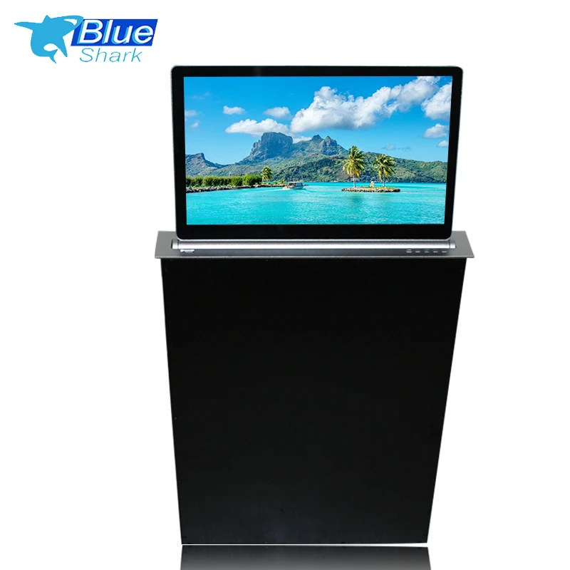 Dimensioni dello schermo personalizzate sala conferenze Monitor LCD Desktop meccanismo di sollevamento Audio sistema di visualizzazione dello schermo a LED da 15.6 pollici