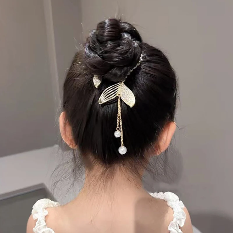 Elegant Rhinestone Hair Claw Clips Flower Horsetail Buckle Bun Ponytail Holder Hair Clip Women Female Hair Accessories