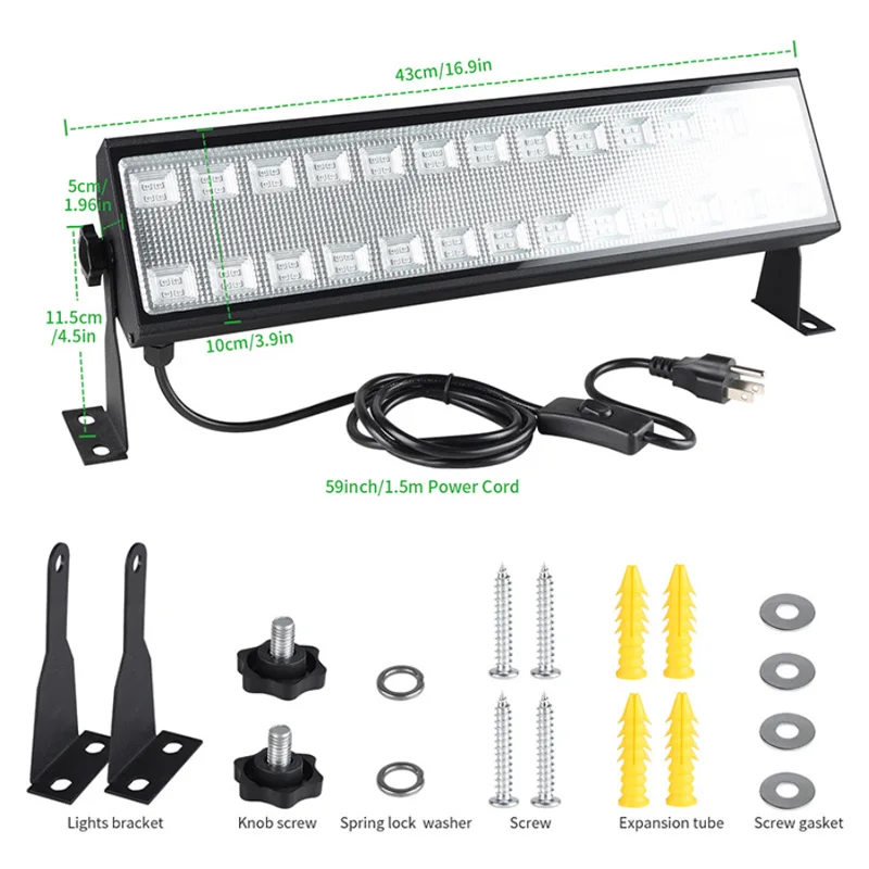 100WLED Floodlight UV STAGE Strip Light สีม่วงไฟติดผนังเทศกาลศักดิ์สิทธิ์ฟลูออเรสเซนต์
