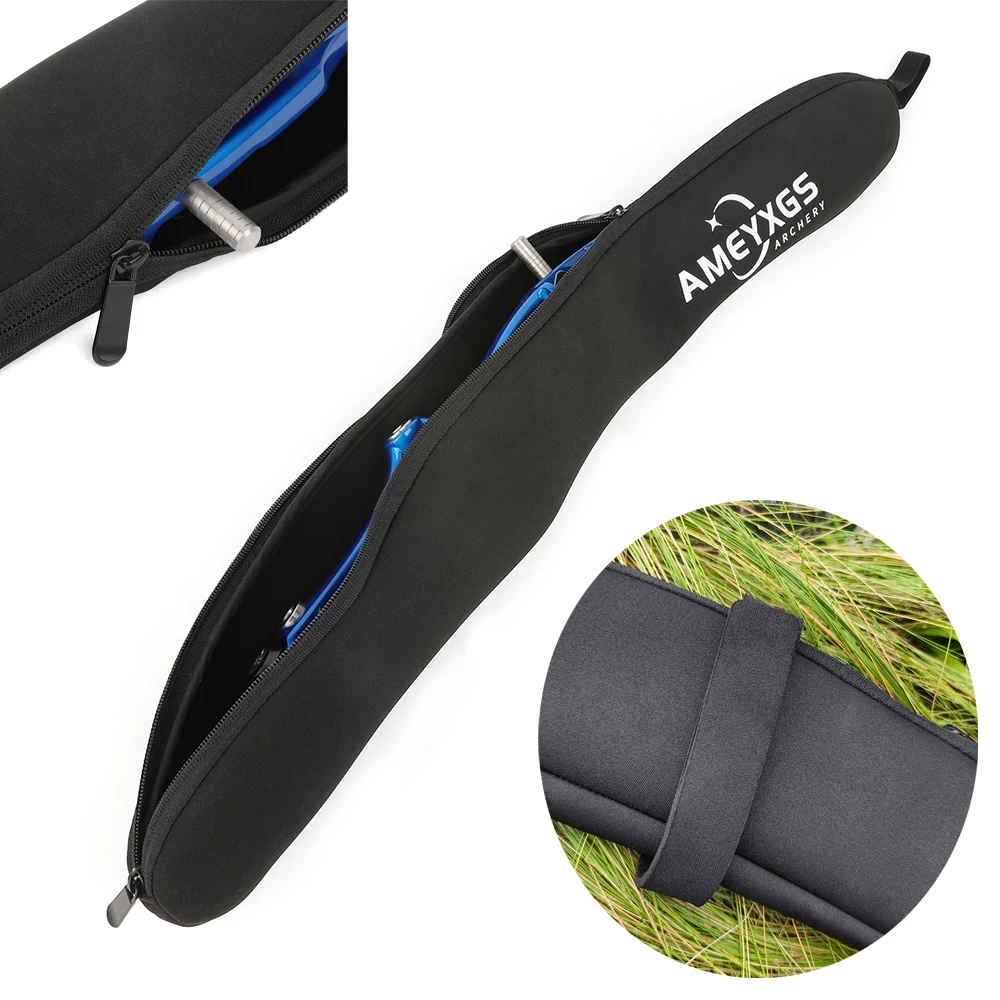 

Bow Riser Protective Case Durable Diving Cloth Cover Bag with Adjustable Straps Takedown Recurve Bow 66.5x11cm Shooting Hunting