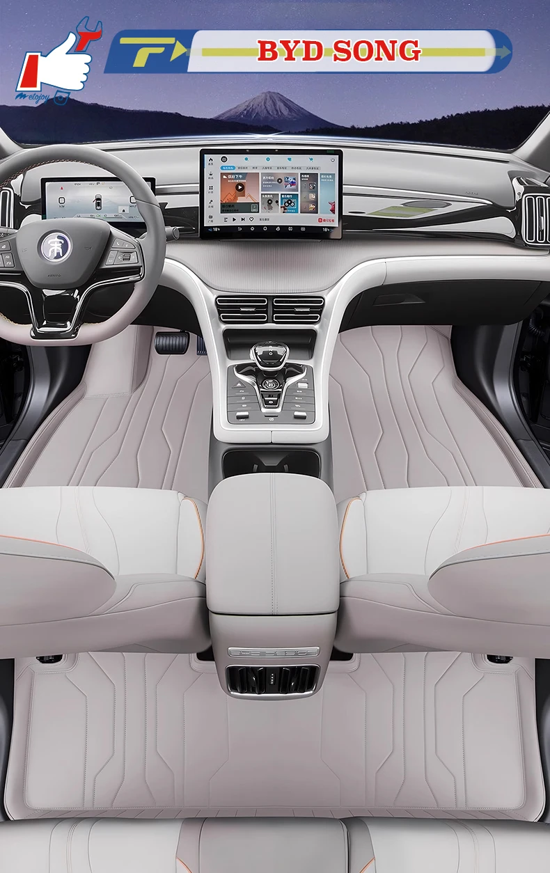 

Left-hand Drive Car Floor Mat For BYD SONG Pro EV DM-i 2019-2024 Full-Surround Foot Mat Mat Floor Liner Floor Carpet Water-proof