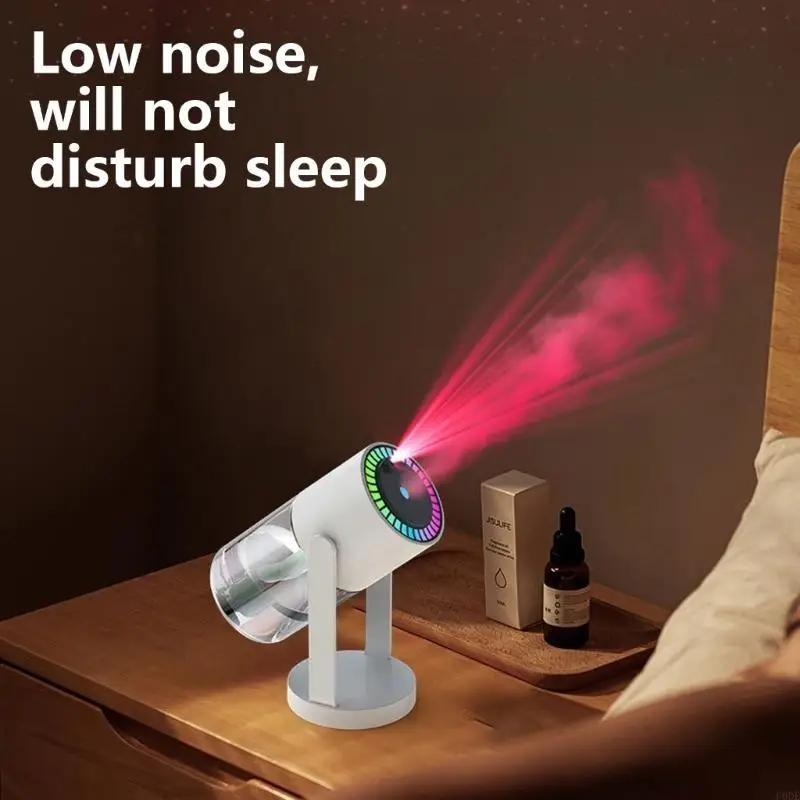 Small Humidifier Enhancing Air Quality with Colorful Light Setting Plastic Texture Suitable for Home and Car Use
