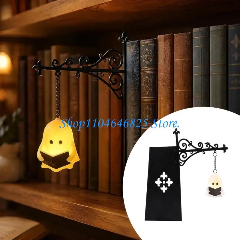 Halloween Hanging Shelf Lamps Set of 2 for Reading Corner Decor