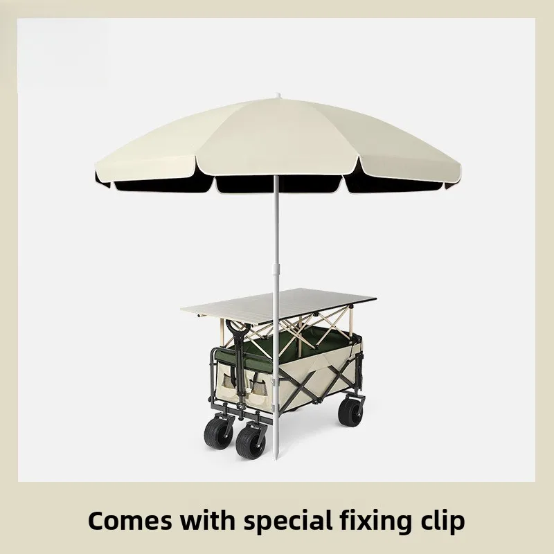 Portable Folding Camping Vehicle Sun Umbrella Outdoor Sun Shade Shelter for Roadside Vendors Market Defense No Base Included