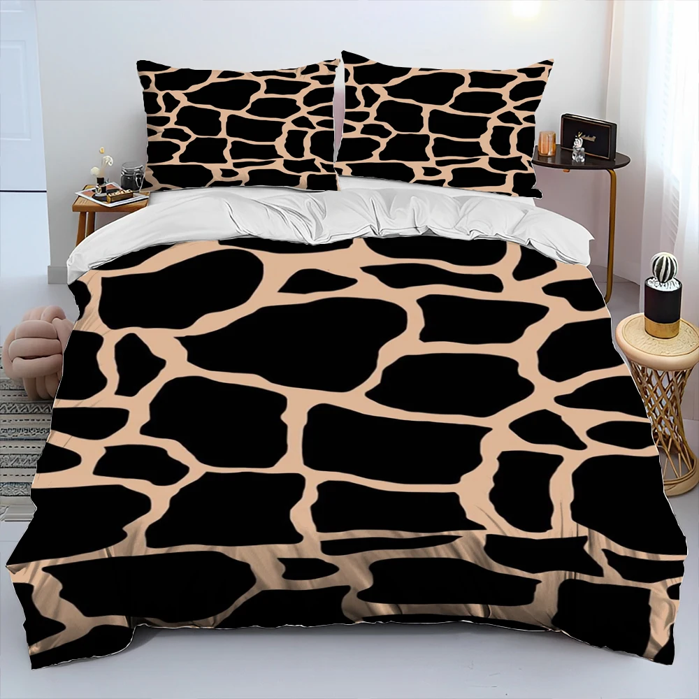 Wild Leopard Series Comforter Bedding Set,Duvet Cover Bed Set Quilt Cover Pillowcase,King Queen Size Bedding Set for Adult Child