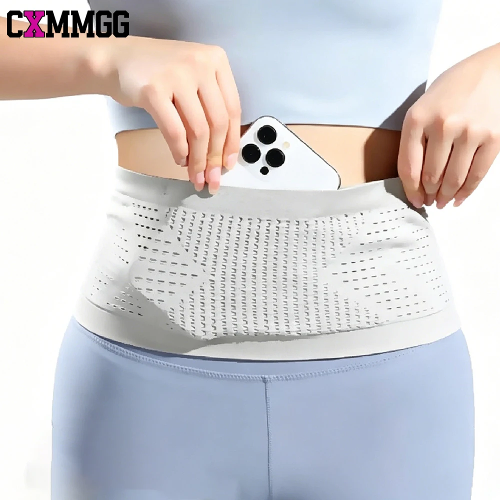 CXMMGG 1PCS Slim Running Belt Men Women Running Fanny Pack Phone Holder Waist Bag Moisture Wicking Storage Belt Walking Travel