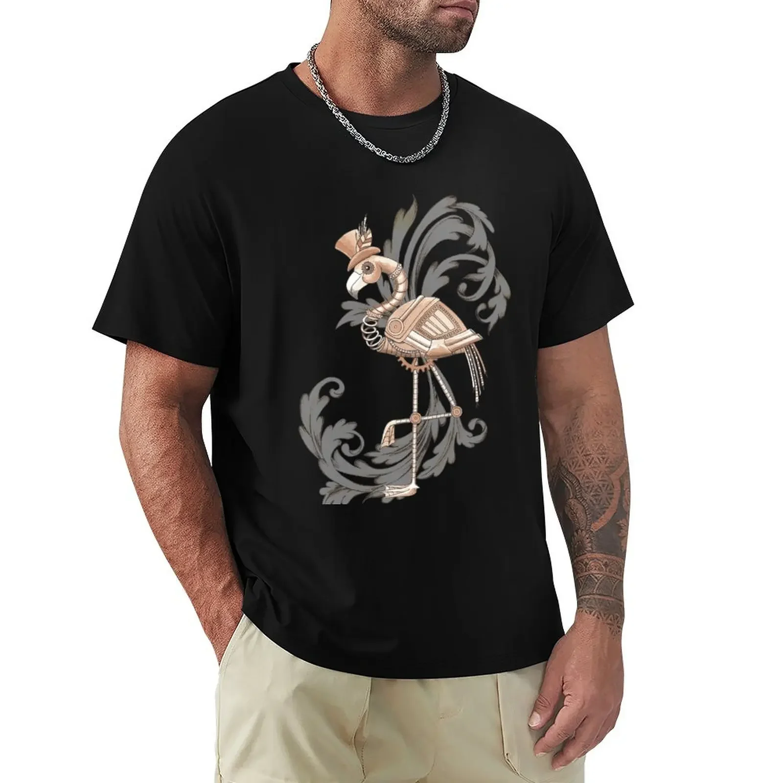 

Steampunk Flamingo T-Shirt sublime tops heavyweights Men's t shirts