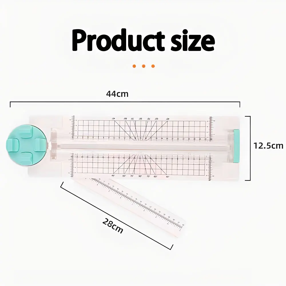 قطعة واحدة من قطع الورق الكبير 4 في 1، قاطعة الورق متعددة الوظائف، مناسبة للمكتب اليومي وصناعة يدوية.