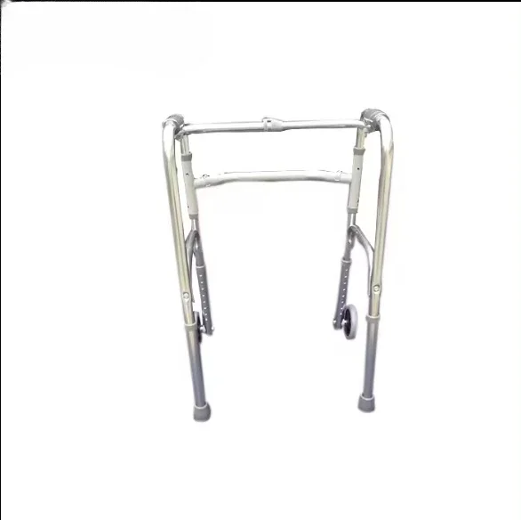 4 Wheels Handicapped Rehabilitation Training Children Adults Stand Disabled Walker Walking Aid