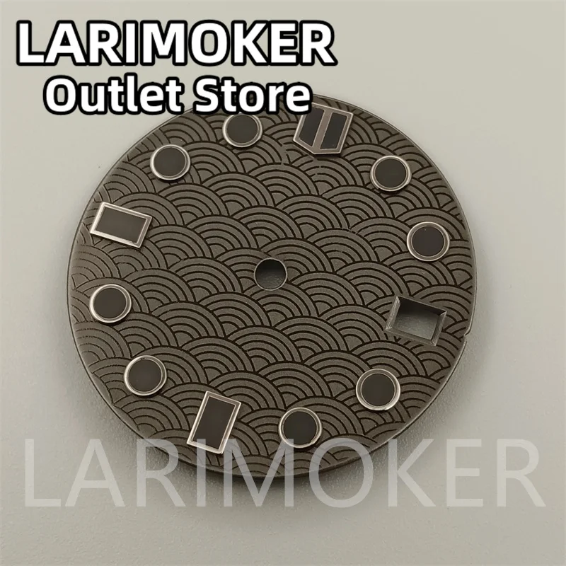 LARIMOKER 28,5 mm Świecąca tarcza pasująca do mechanizmu NH34 NH35 Korona o godzinie 3,8