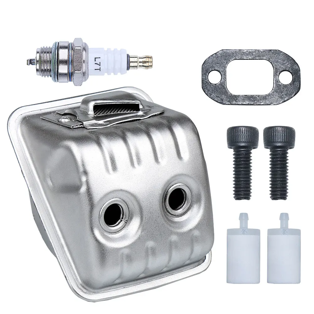 Kit de filtre à carburant à vis de silencieux pour Husqvarna, bougie d'allumage, tronçonneuse Jane, pièces de rechange, OEM 450, 445, 445e W, 544147702