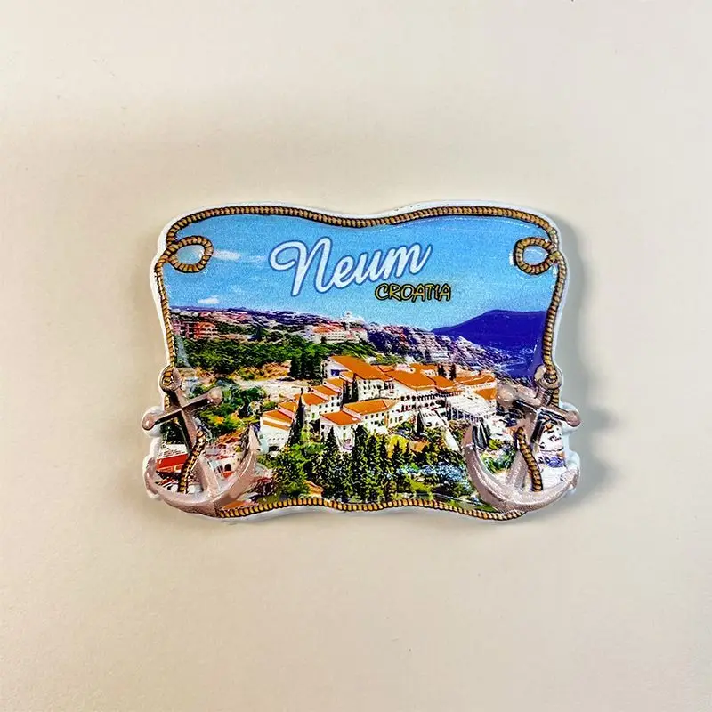 

CroatiainsPersonalized Travel Souvenirs Refrigerator Magnets Creative City Architectural Decorations Personalized Gifts