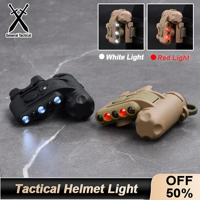 

WADSN Tactical Helmet GEN 2 Red White Light Helmets Airsoft Scout Signal Outdoor Weapon Hunting GEN II Flashlight Accessory