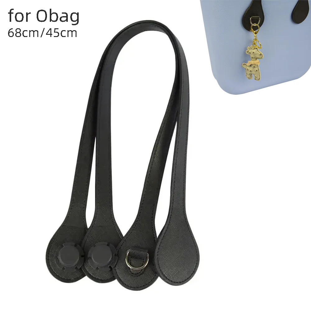 

New 1 pair Short Long flat Handle for O Bag with D Buckle Teardrop End Artificial Leather Handles for OBag Belt Accessories