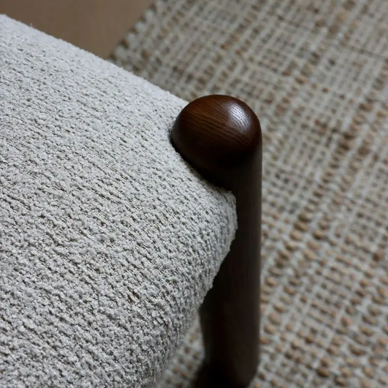 French Dining Chair Vintage Peter Makeup Home Lamb Fleece Backrest High-end Restaurant Minimalist