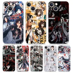 Luxury Transparent Phone Case For iPhone 15 14 13 12 11 Pro Max XS X XR 7 8 Plus Soft Clear Cover Mo Dao Zu Shi Wei Wuxian