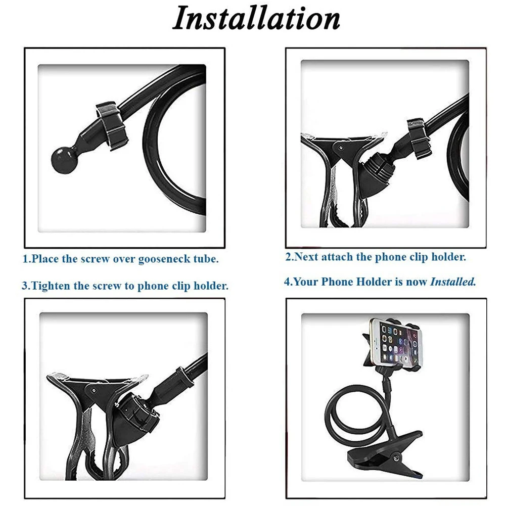 Soporte de escritorio Flexible para cámara de cuello de cisne, abrazadera de mandíbula de escritorio, soporte de cuello de cisne Flexible para Gopro/Logitech C925e C922x