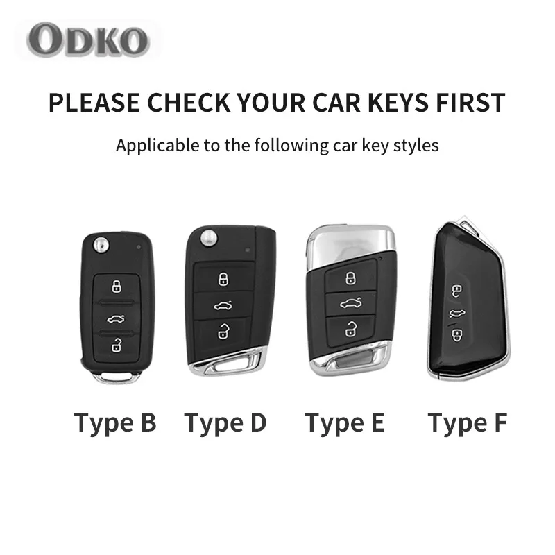 Leather Car Key Case Cover Shell for VW Volkswagen Polo Golf Passat Beetle Tiguan Skoda Octavia Kodiaq Seat Leon Altea Keyless