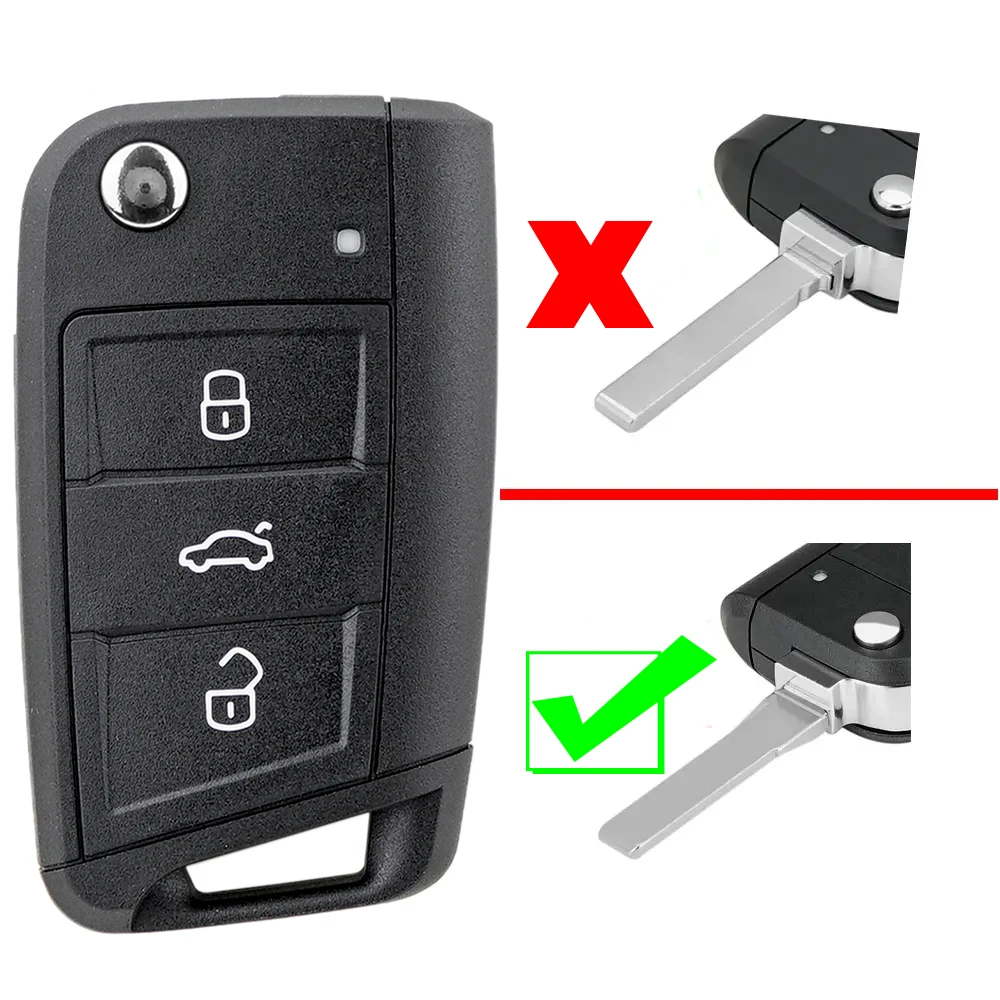 3B afstandsbediening sleutelhangerbehuizing voor VW MQB Golf VII MK7 Skoda Octavia A7 Fabia Seat Leon