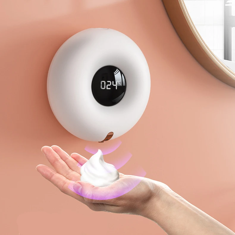 

Wall Mounted Infrared Induction Smart Sanitizer Dispenser Round Automatic Foam Soap Dispenser