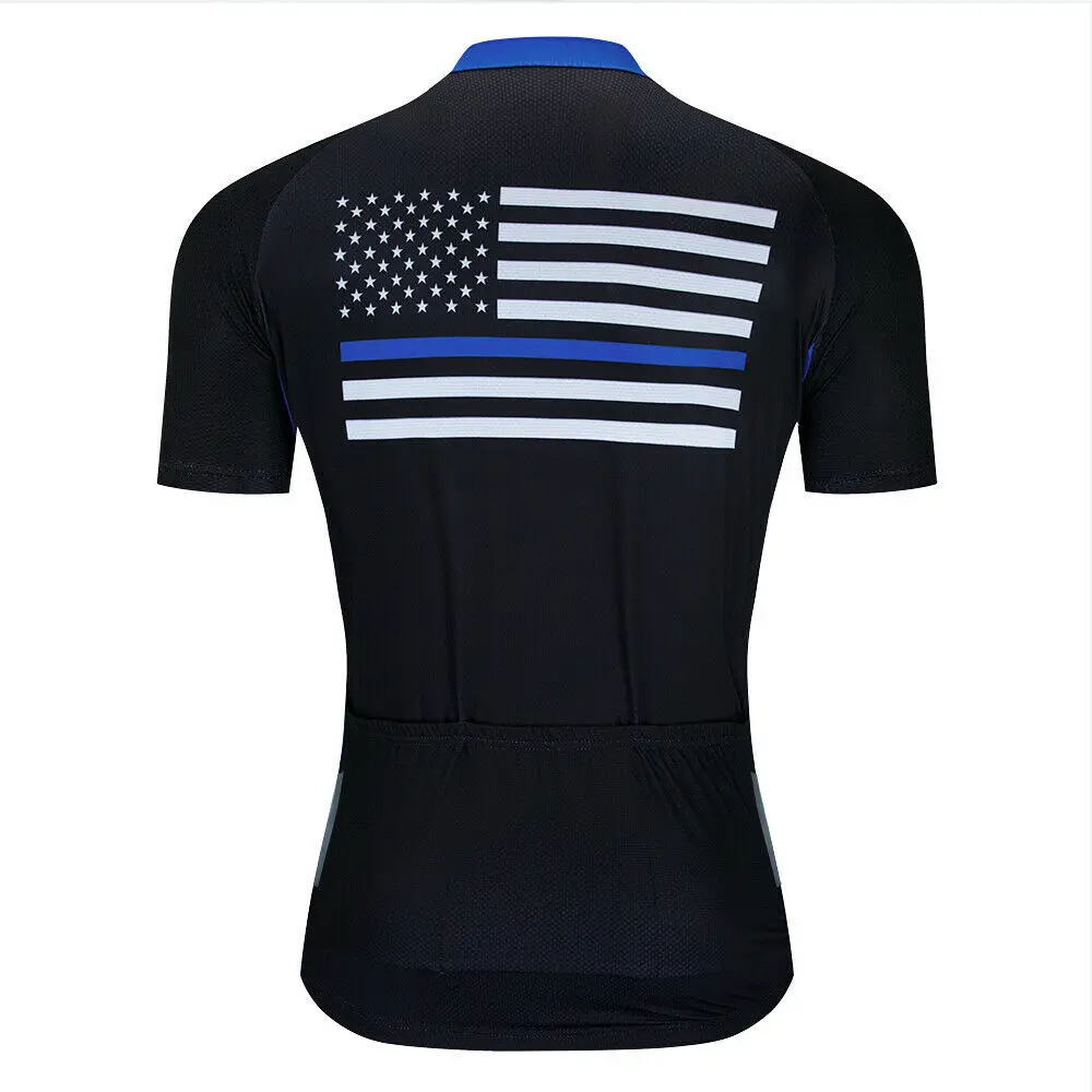 Cycling Wear Short Sleeve Sweater Road Shirt Bike Top Bicycle Jersey MTB Quality Clothing Black Cool Jacket Regular USA Shirt