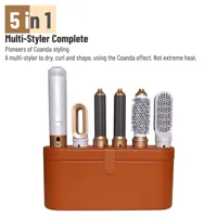 Professional Super 5 in1 Hair Dryer For Hair Curling Iron Straightener With Hot Air Brush Blow Dryer Multi Styler High Speed