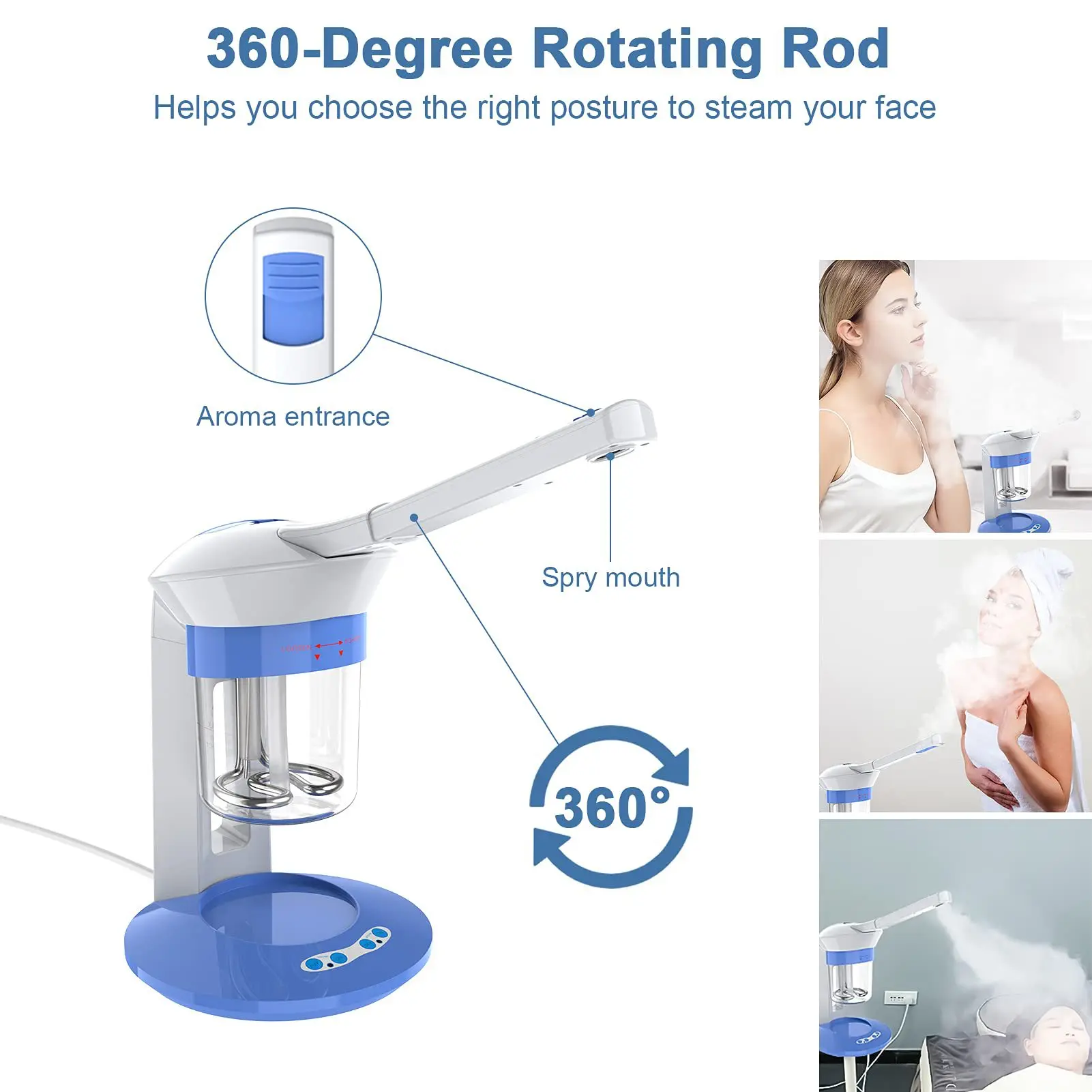 Professional Ionic Hot Mist Face Vaporizer Facial Steamer Portable Face Moisturizer Humidifier Spa Sprayer Skin Care Tool