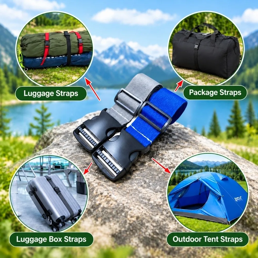 4pcs 19.69 Inch Tool Bag Belt 0.98 Inch Width Adjustable Design Drill Battery Strap Nylon Material Non Elastic