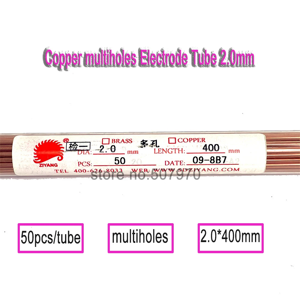Lunghezza Multihole 1.5/2.0/2.5/3.0*400 del tubo dell'elettrodo di rame di WEDM per la macchina del foro di perforazione di EDM