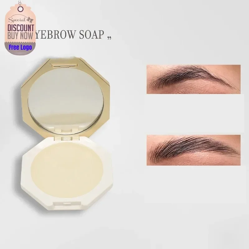 Custom Gold Container Brow Soap Relaxing Eyebrow Fixing Soap Long Lasting Portable Easy To Wear Makeup Eyebrow Bulk