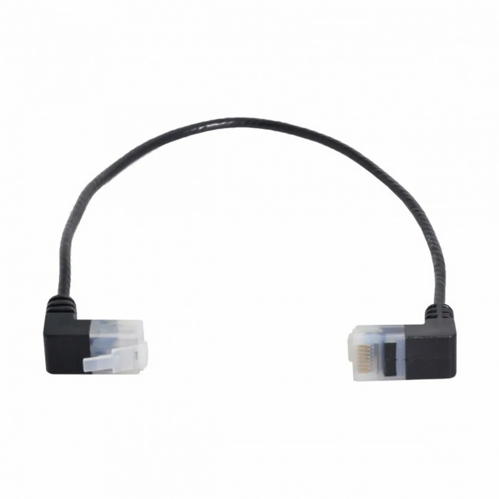 

Ultra Slim Cat6 Ethernet Cable RJ45 Down to Up Angled 25cm UTP Network Cable Patch Cord 90 Degree Cat6a Lan