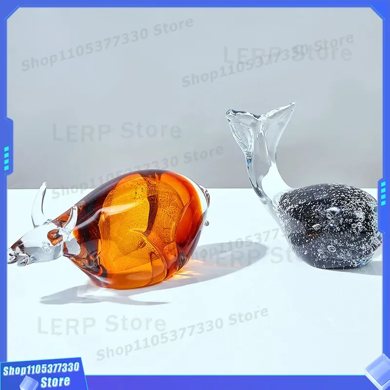 Modern Creative Glazed Desktop Ornament Small Home Decor for Living Room Entrance Family Desk Advanced Soft Decoration Style