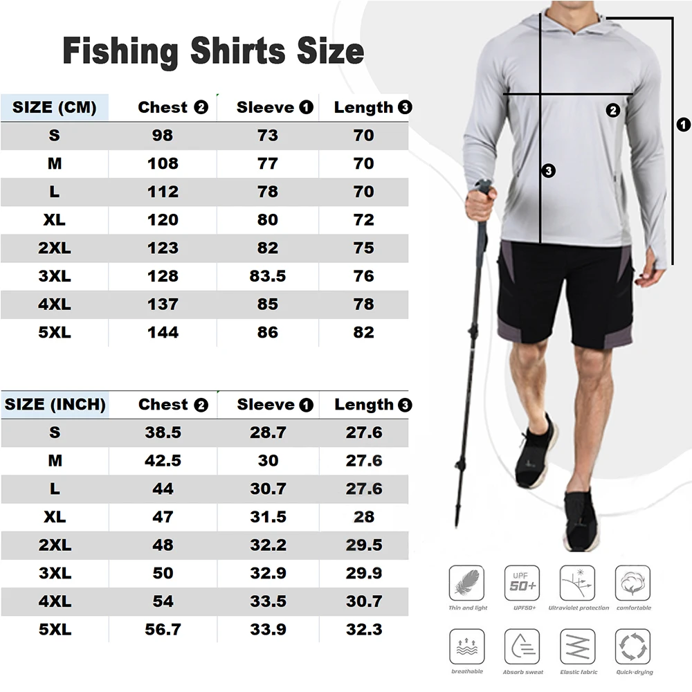 Sudaderas con capucha de pesca para hombres, camisas de manga larga, secado rápido, ropa transpirable, protección Uv, camiseta de pesca al aire libre