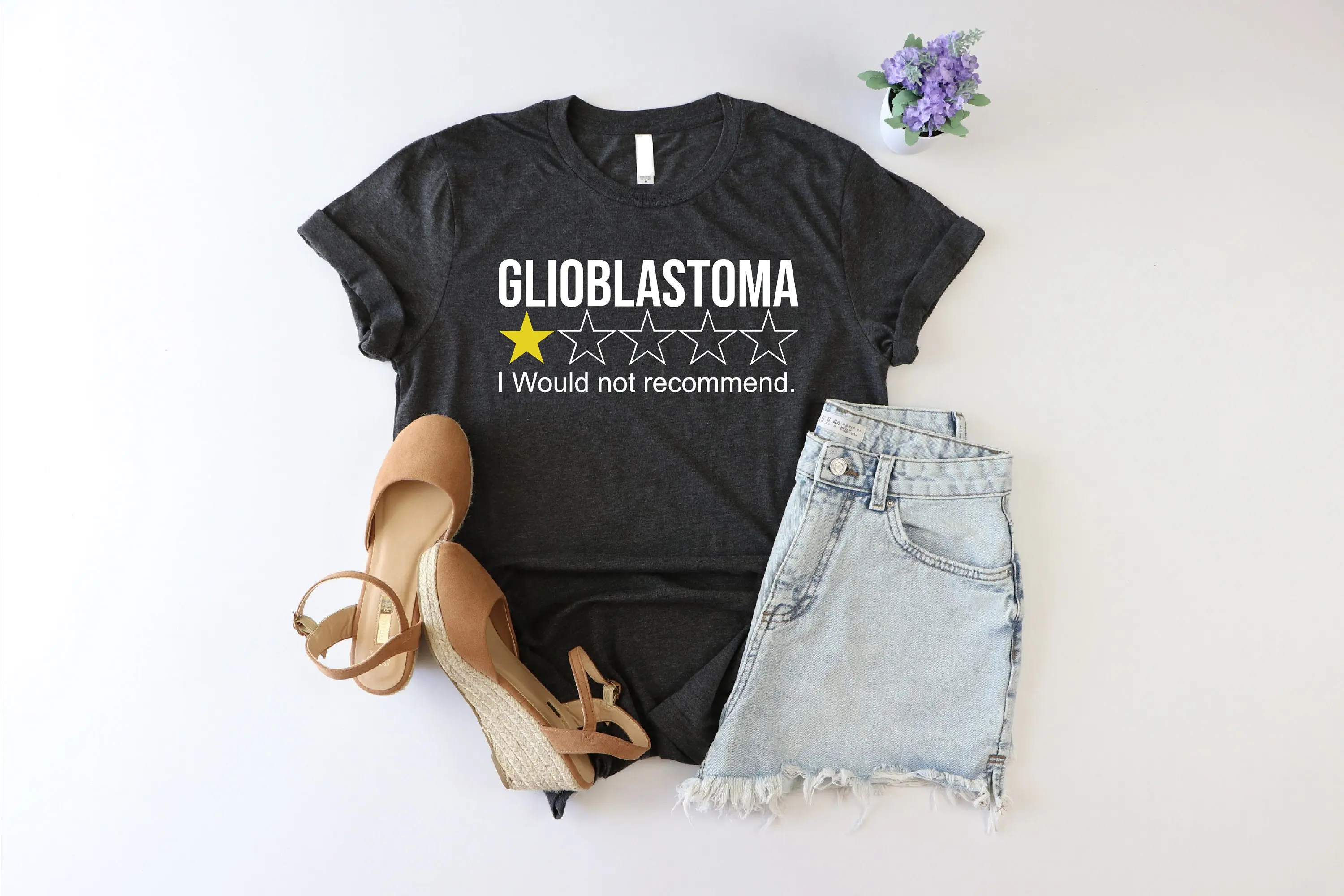 Glioblastoma T Shirt Brain Cancer Awareness Tumor Surgery Survivor Fighter