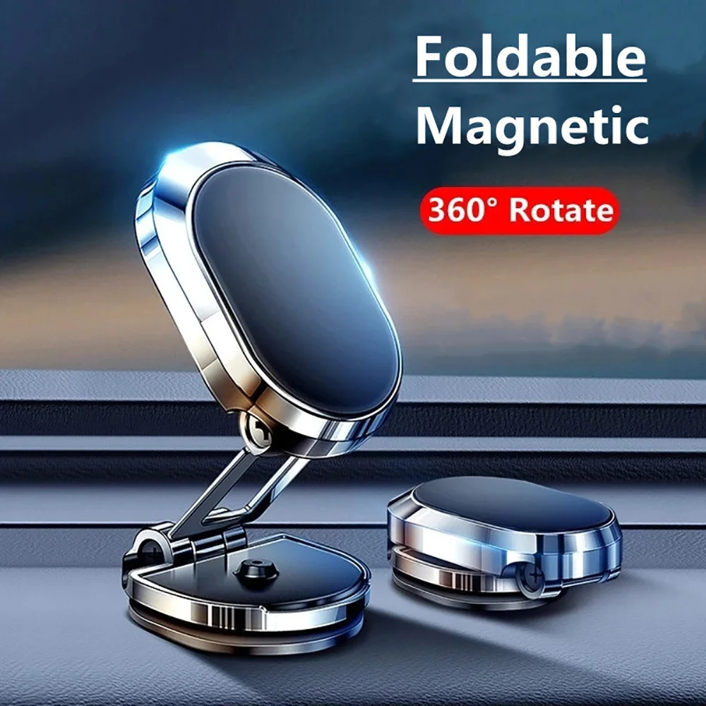 

Adjustable Mobile Phone Bracket In Car GPS Support Foldable Magnetic Rotate Car Phone Holder For iPhone Xiaomi Huawei Samsung