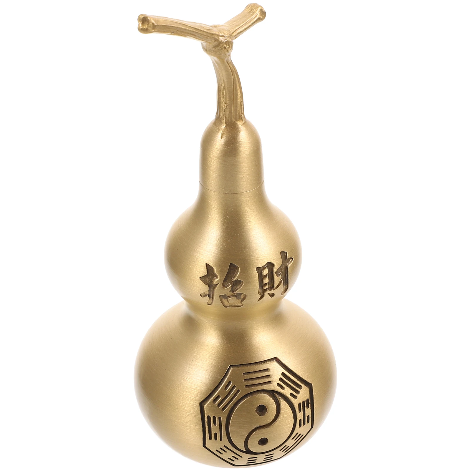 

Brass Ornament Chinese Wealth Gourd Statue For Home Office Decor Vintage Gourd Brass Craft Table Decor Figure
