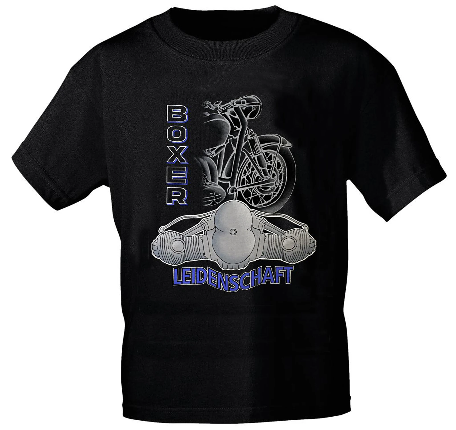 Leidenschaft Motorrad. Boxer Motorcyclist Gift Mens T Shirt. Short Sleeve 100% Cotton Casual T-shirts Size S-3XL