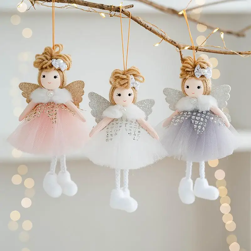 Christmas Tree Angel Doll Pendant 2024 Xmas Gift Toy Christmas Xmas Tree Hanging Ornaments For Holiday Decoration