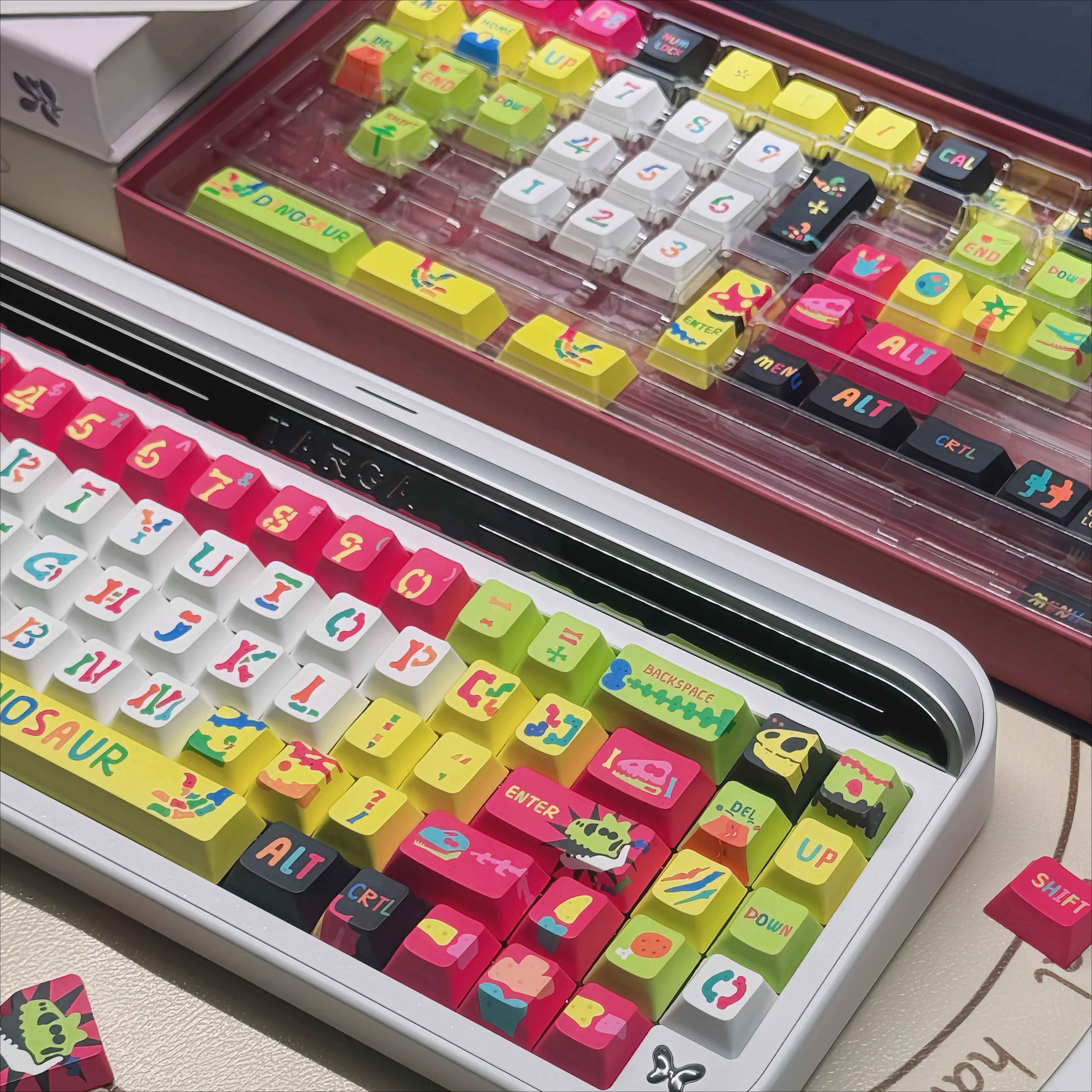 

Dark Bone Dragon Theme Keycaps Set PBT Cherry Profile Custom Original Handmade Keycaps for Mechanical Keyboard Accessories Gift