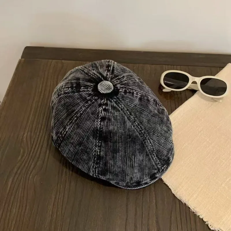 1 قطعة قبعة جولف مثمنة على الطراز البريطاني القديم ، قبعة موزع الصحف للرجال ، جميع المواسم. قبعة بيريه متعددة الاستخدامات ثنائية اللون ، مناسبة للتجمعات