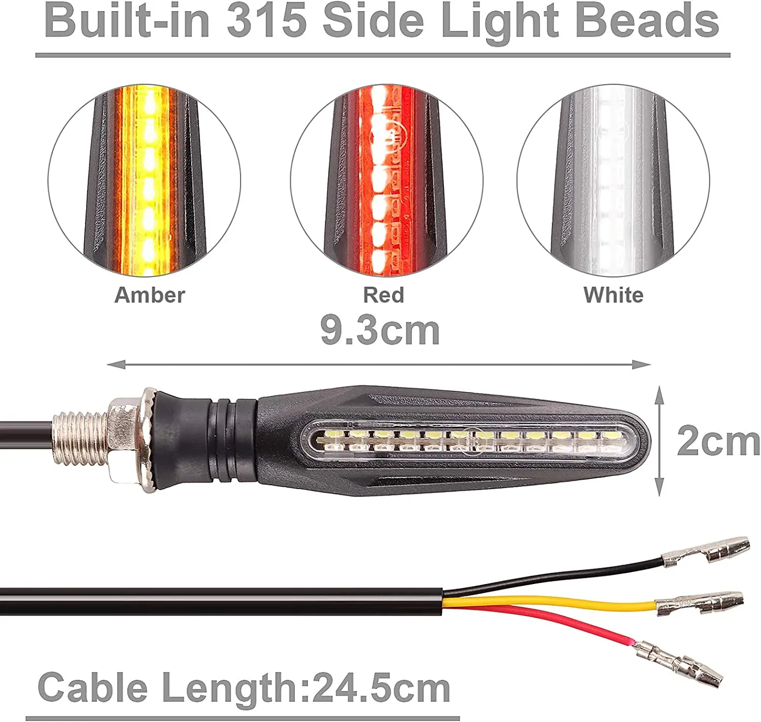 Indicadores de giro para motocicleta, luces de freno de circulación diurna, 12V, 4 piezas, 2022