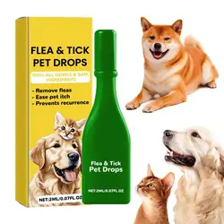 2Ml Pet Dog Cat Vitro Drops Long-Lasting Control Repel Fleas Ticks Lice Insect Remover Spray For Cats Dogs