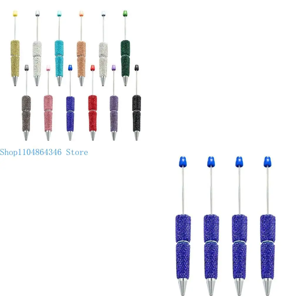 

5asd 4 Pcs Beadable Ballpoint Pen Writing Pen Rhinestones Bead Pen Pen
