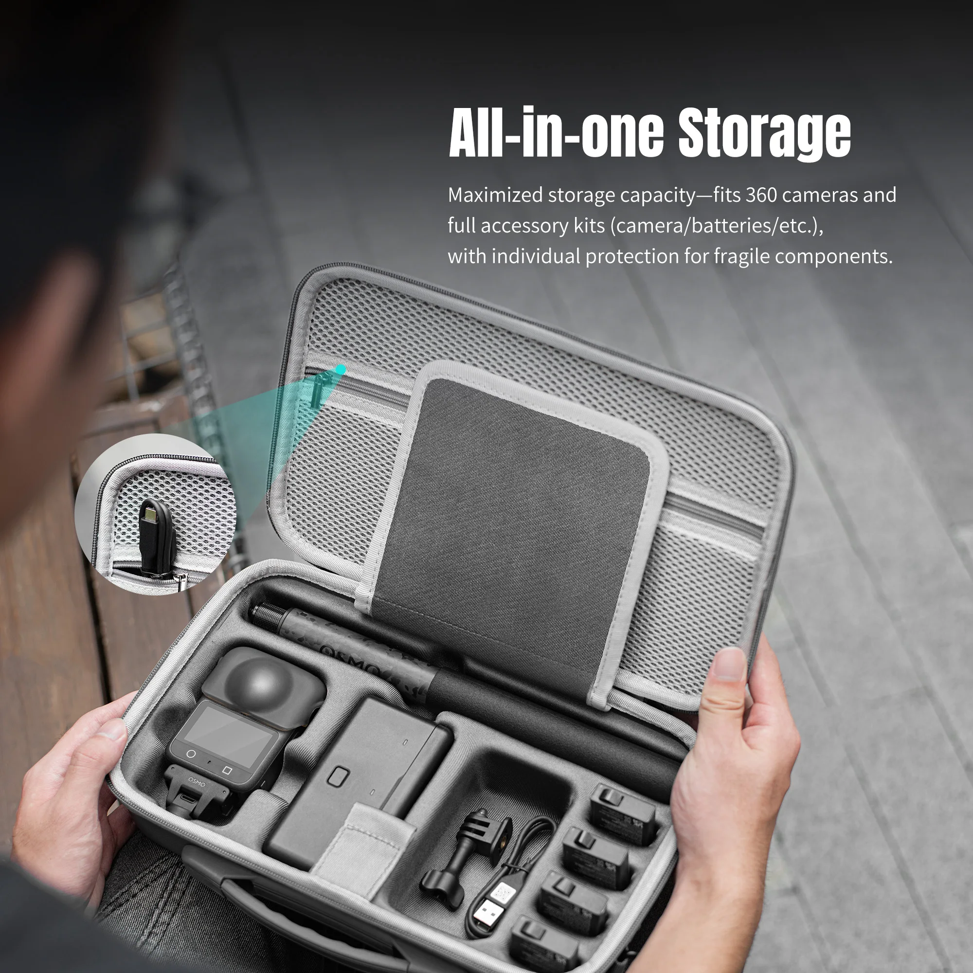 Carrying Case Travel Shoulder Bag For DJI OSMO 360 Camera Accessories Storage Bag PU Portable Handbag Box