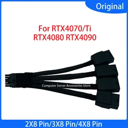 NEW For RTX4070/RTX4070Ti/RTX4080/RTX4090 40 Series V100 H100 A100 Graphics Card Cable Power Cord Adapter Cable 16Pin to 8Pin